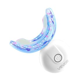 Teeth Whitening Kit with LED Light, 32 LED Accelerator Lights, Whitening Strips, Pens and Gel Syringes, U-Shaped Tray